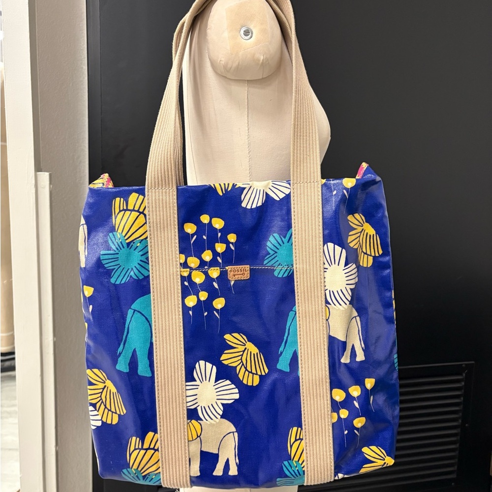 Fossil - Elephant Print Tote Bag